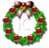 Christmas Wreath Clip Art Image