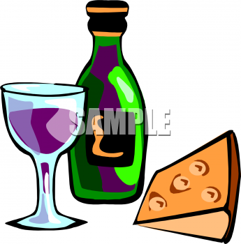 Wine And Cheese Clipart
