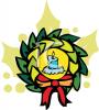 Christmas Wreath Clip Art Image