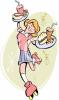 Waitress Clip Art Image